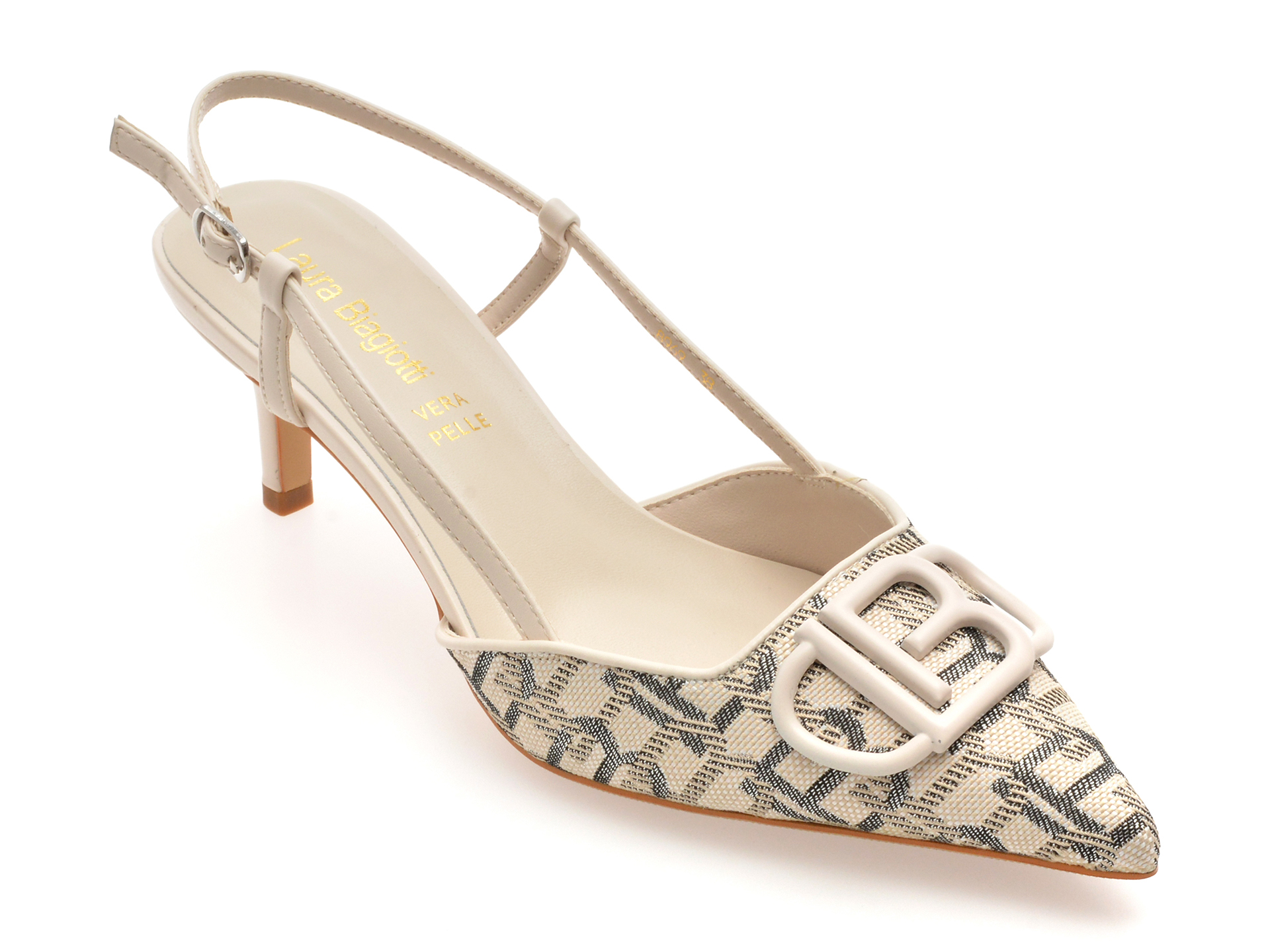 Pantofi Laura Biagiotti Argintii Eleganți