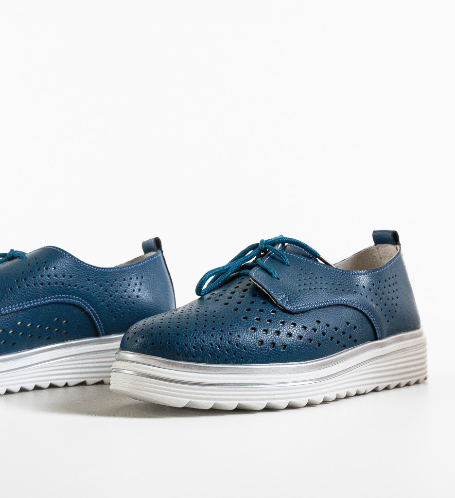 Pantofi Casual Dama Albastri - Confort & Stil - imagine 4