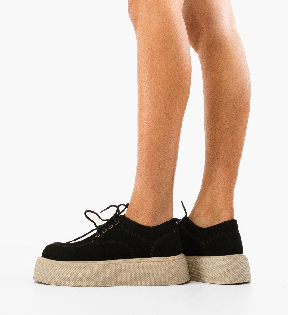 Sneakers Dama Sweep Negri - Confort și Stil - imagine 2