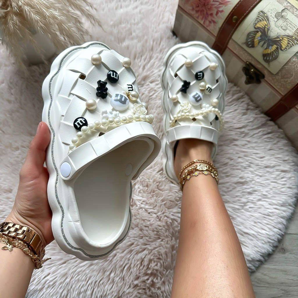 Saboti Albi Dama cu Talpa EVA Confort