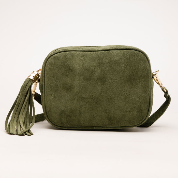 Geanta Crossbody Shopika din Piele Intoarsa