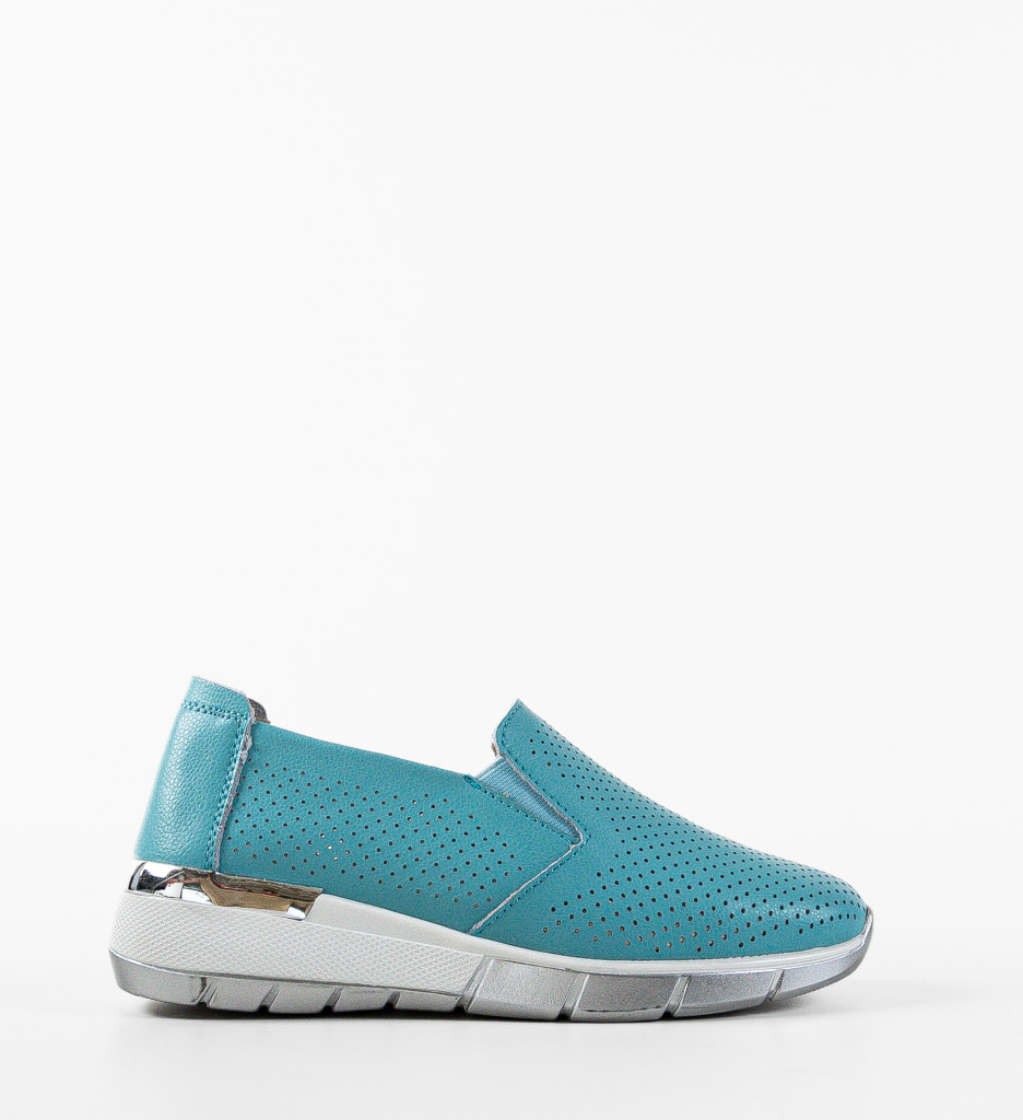 Pantofi Pufini Turcoaz | Confort si Stil Casual - imagine 4