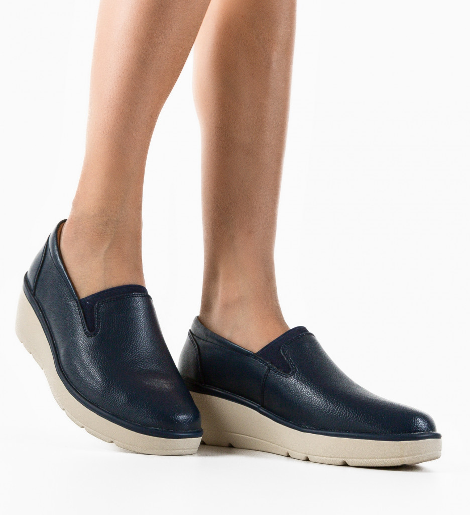 Pantofi Casual Yanam Bleumarin - Confort Stilat - imagine 2