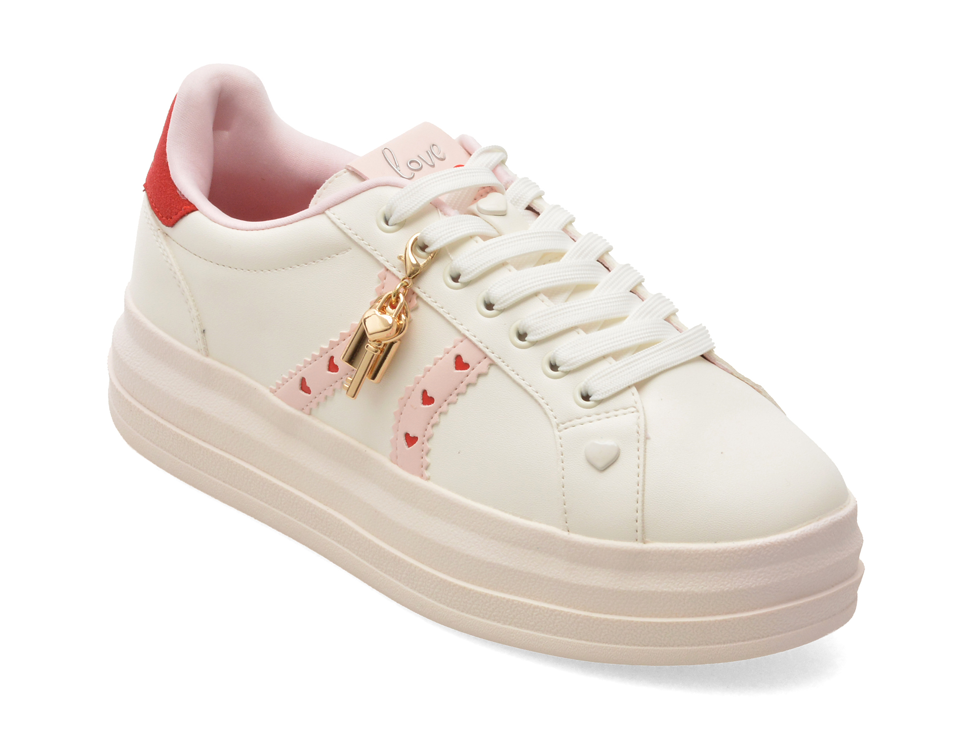 Pantofi Sport ALDO Adores 100, Alb Piele Ecologică