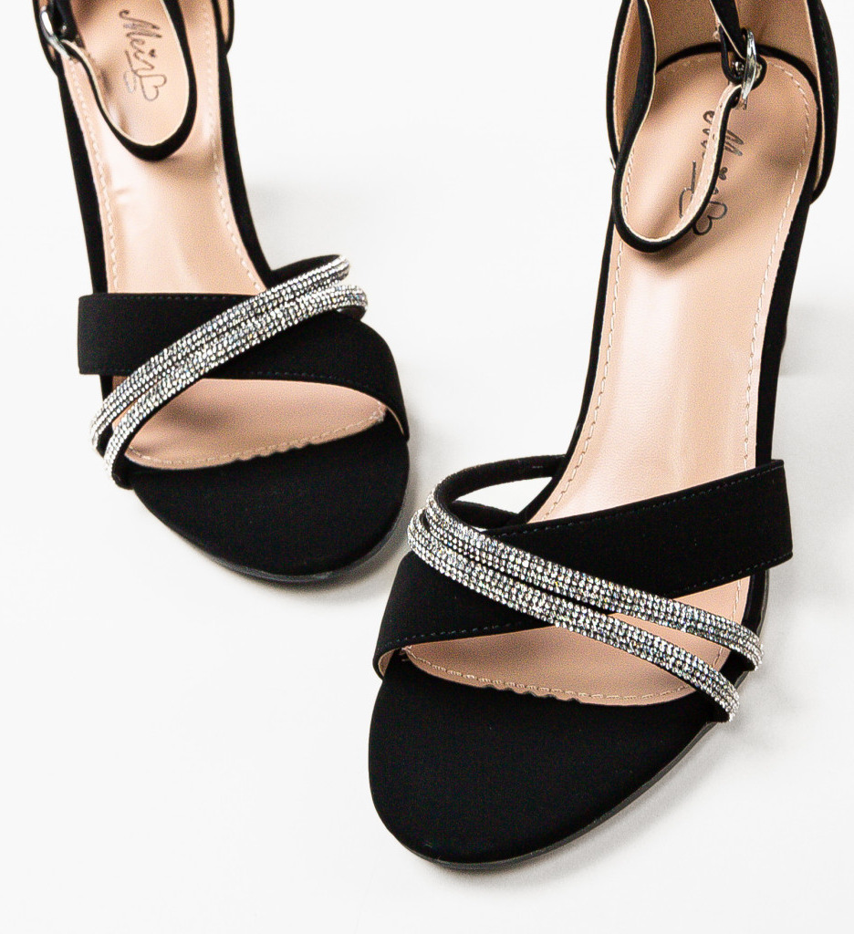 Sandale Dama Skye Negre Elegante - imagine 2