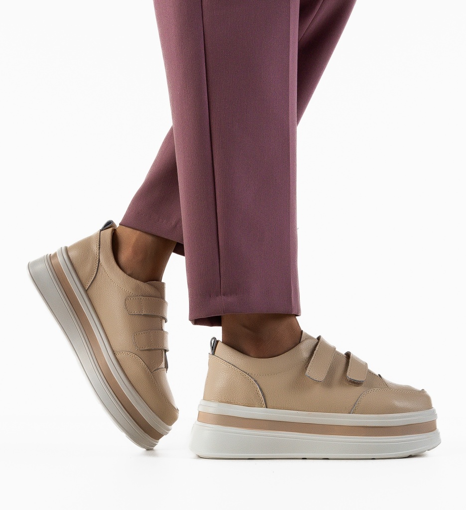 Pantofi Casual Akoste Bej - Confort și Stil