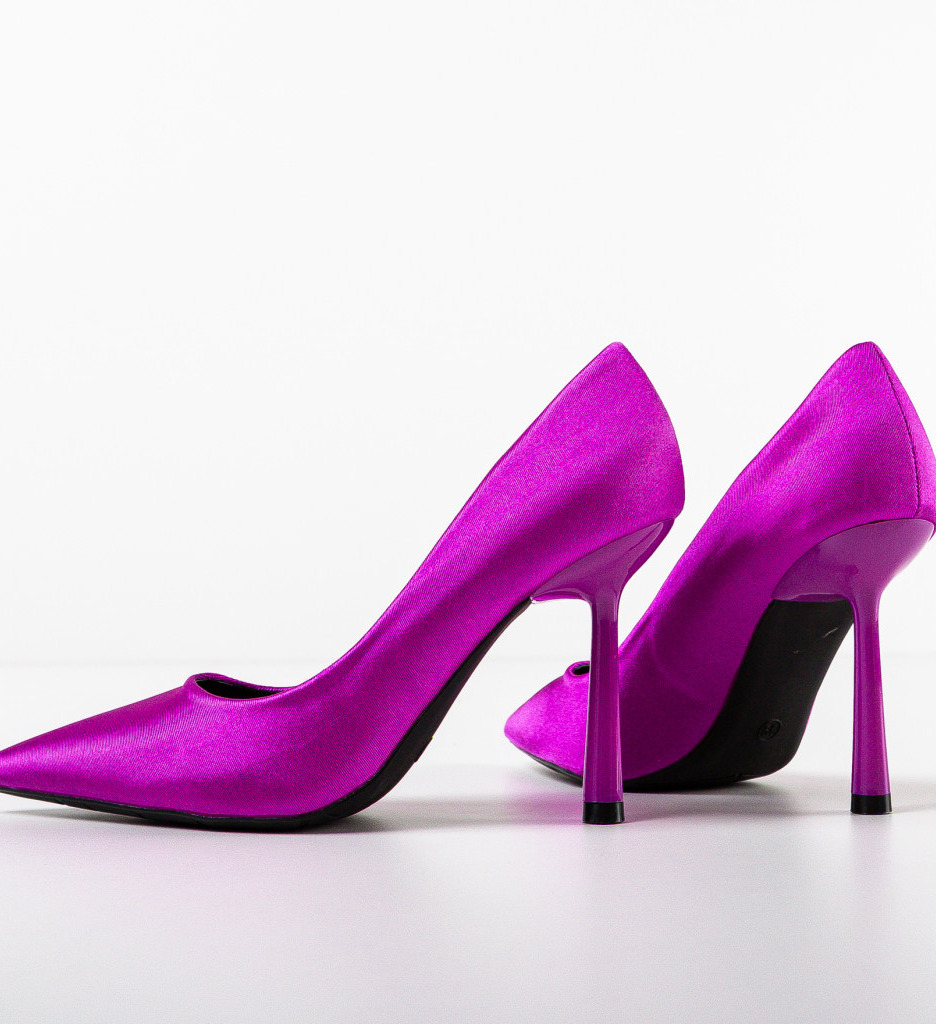 Pantofi Toc Emmett Mov Eleganți - imagine 6