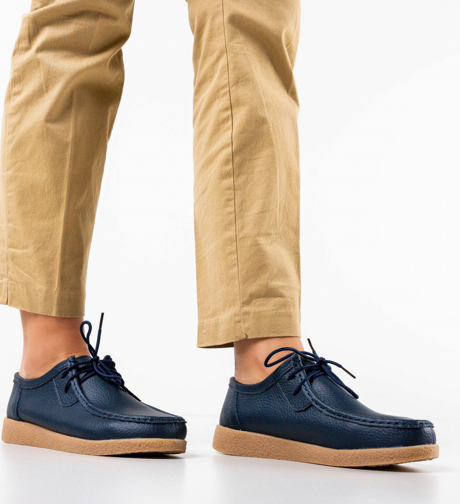 Pantofi Casual Albastri Niko - Confort Zilnic - imagine 3