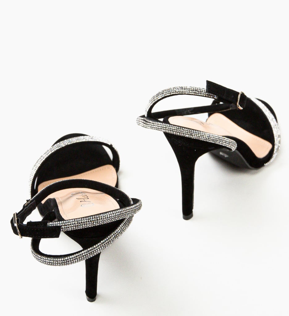 Sandale Bally Negre Elegante cu Toc - imagine 9