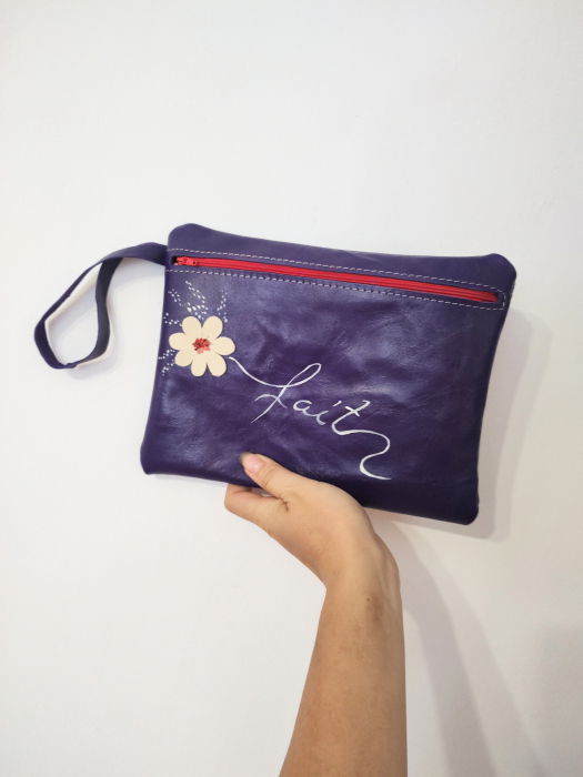 Portfard "Faith" Piele Naturală | Shopika