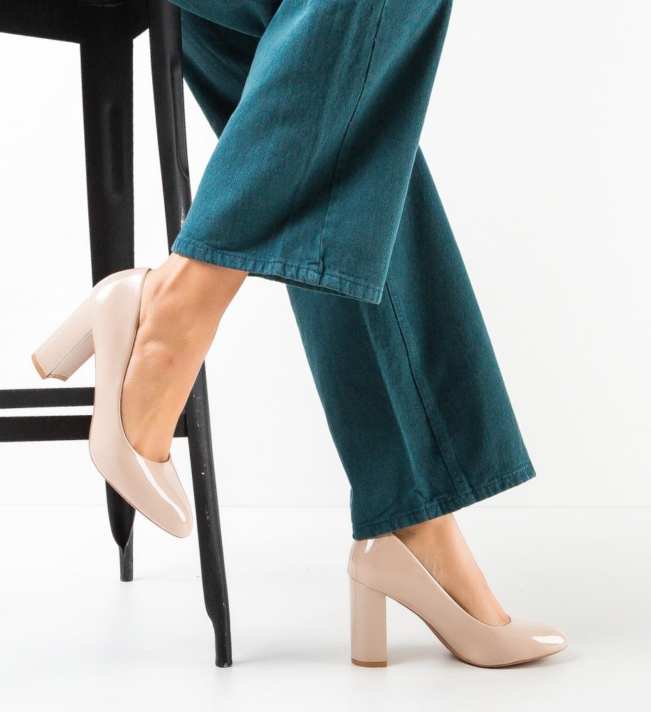 Pantofi William Bej Eleganți cu Toc - Confort și Stil - imagine 3