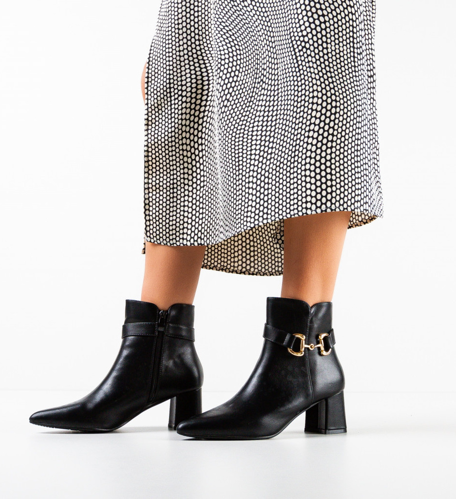 Botine Dama Trame Negre | Stil și Confort