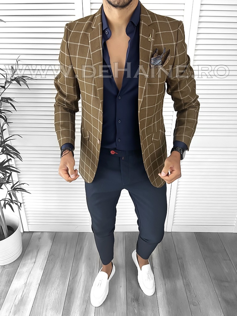 Sacou Barbati Carouri Slim Fit Elegant