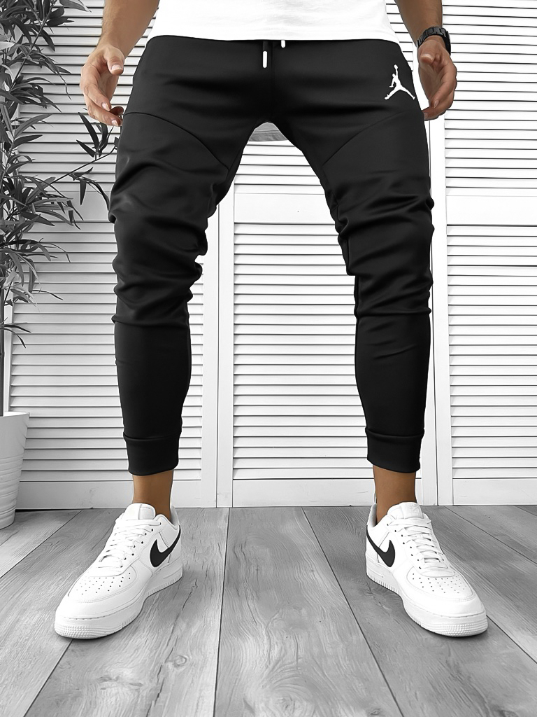 Pantaloni Trening Negri Conici | Stil și Confort