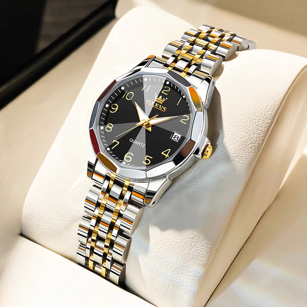 Ceas Olevs CS1571 Dama Eleganta Argintiu-Auriu - imagine 2