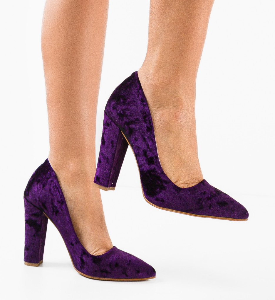 Pantofi cu Toc Clash Mov 3 - Eleganță Asigurată - imagine 4
