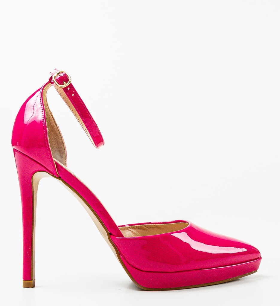 Pantofi cu Toc Fernanda Fuchsia - Eleganță - imagine 3