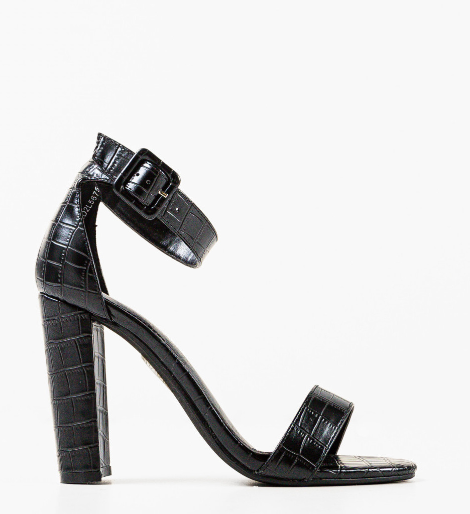 Sandale cu toc Rajan Negre - Eleganță maximă - imagine 2