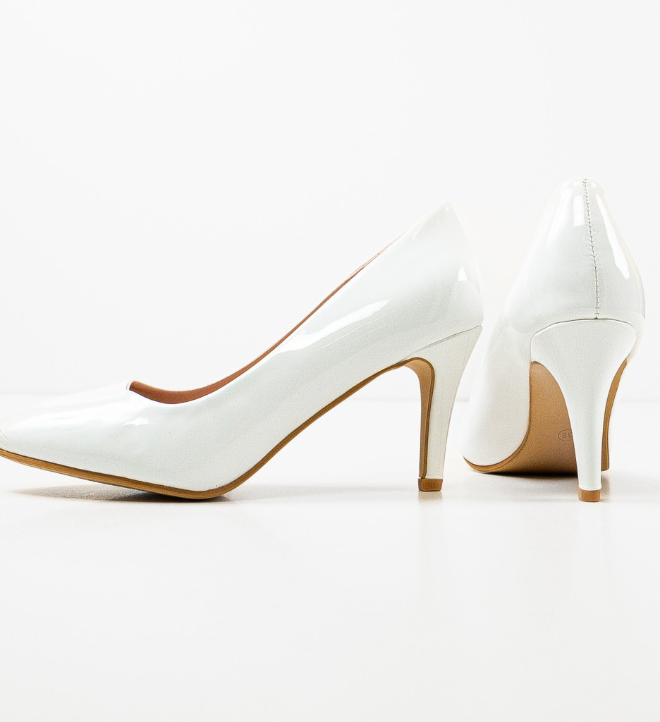 Pantofi Toc Ryry Albi - Eleganță și Stil - imagine 3