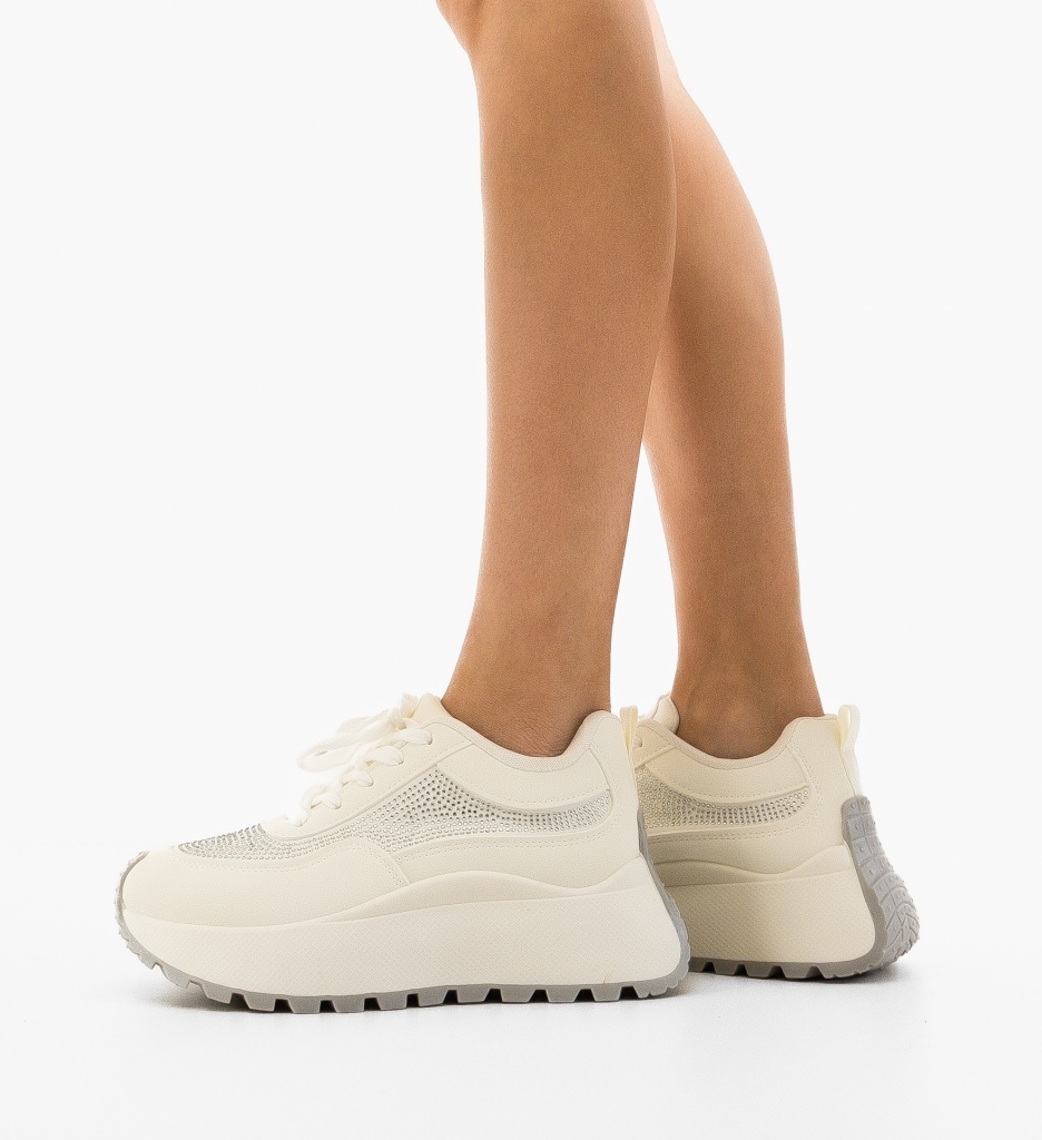 Sneakers Dama Comy Albi | Confort și Stil - imagine 2