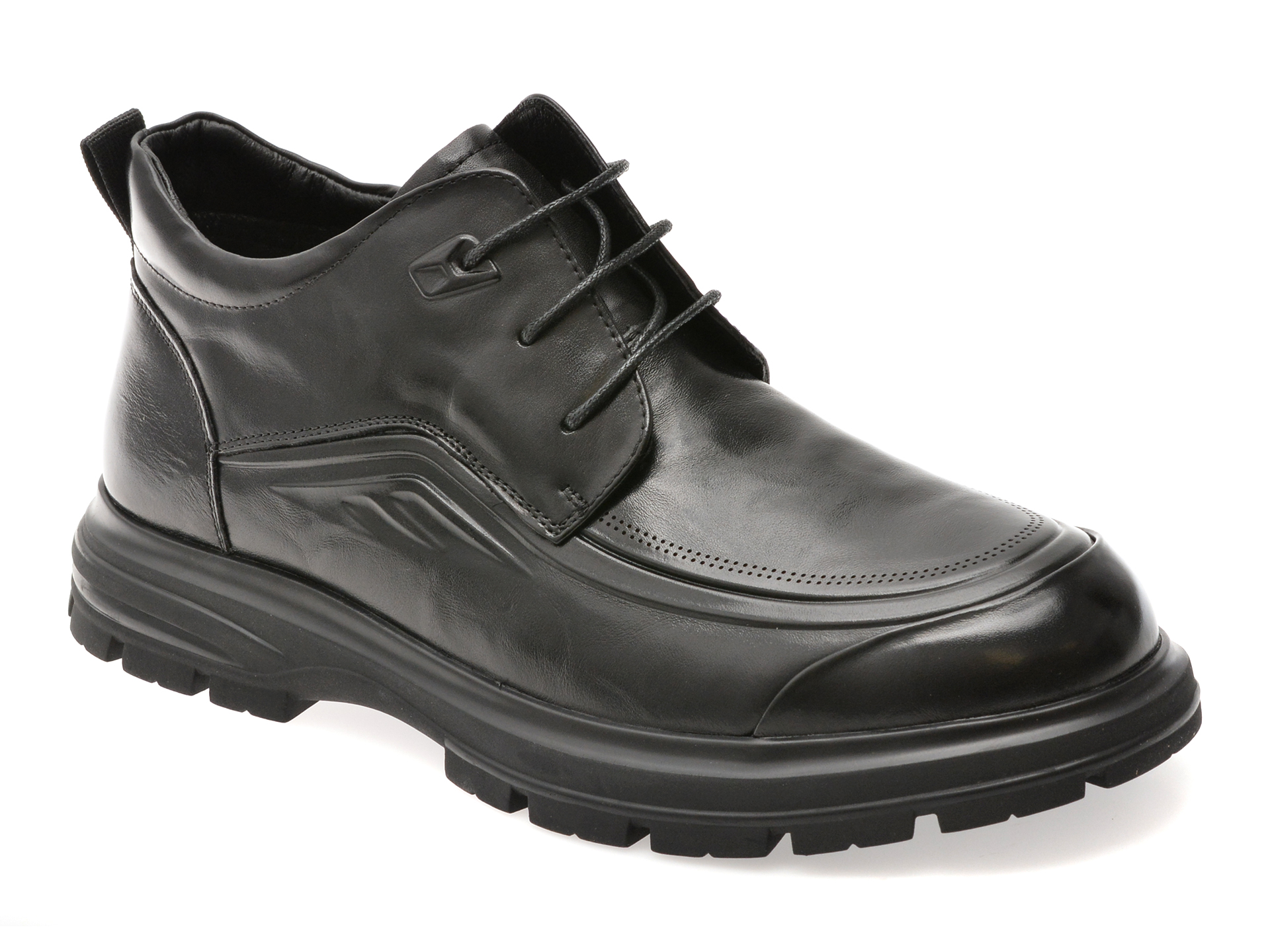 Ghete OTTER negre din piele naturală | Eleganță și confort