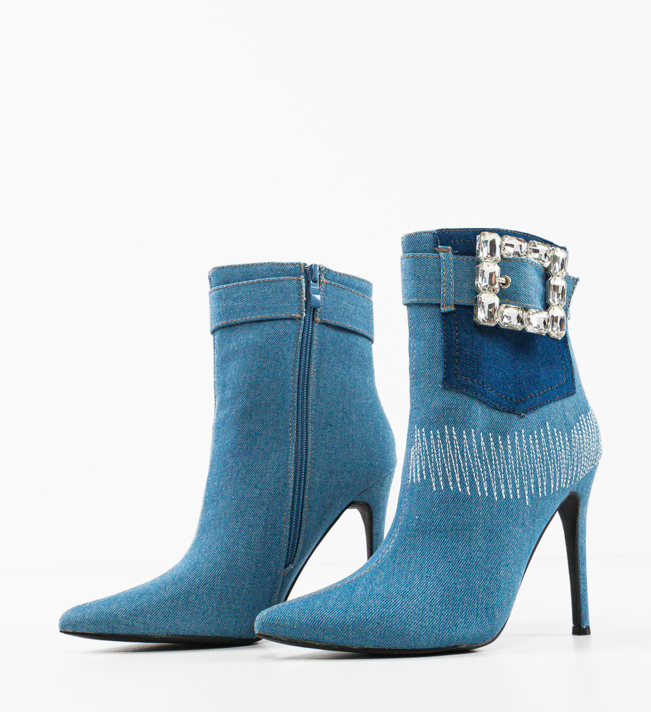 Botine Dama Santi Albastre - Eleganță și Stil - imagine 6