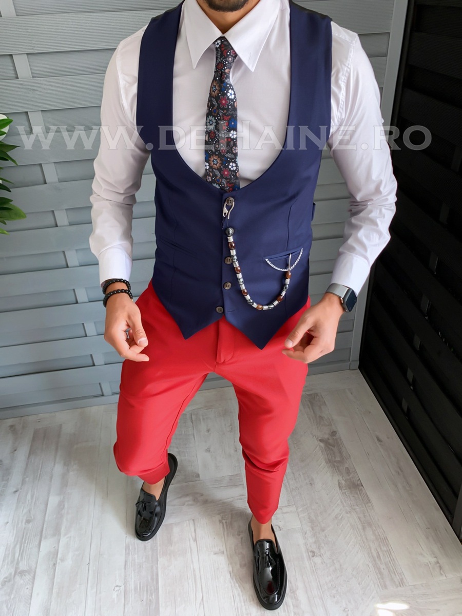 Compleu Elegant Vesta si Pantaloni pentru Barbati