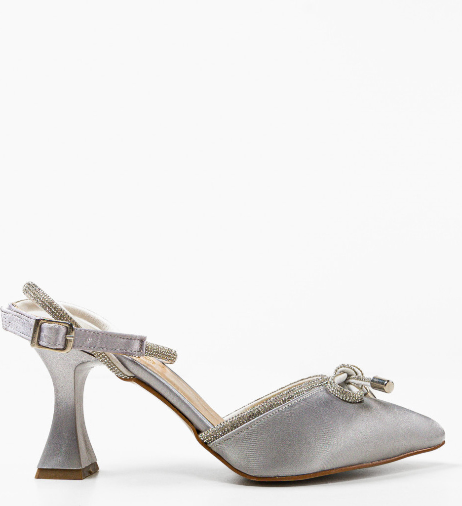 Pantofi Mamcerk Gri cu Toc - Eleganță și Stil - imagine 4