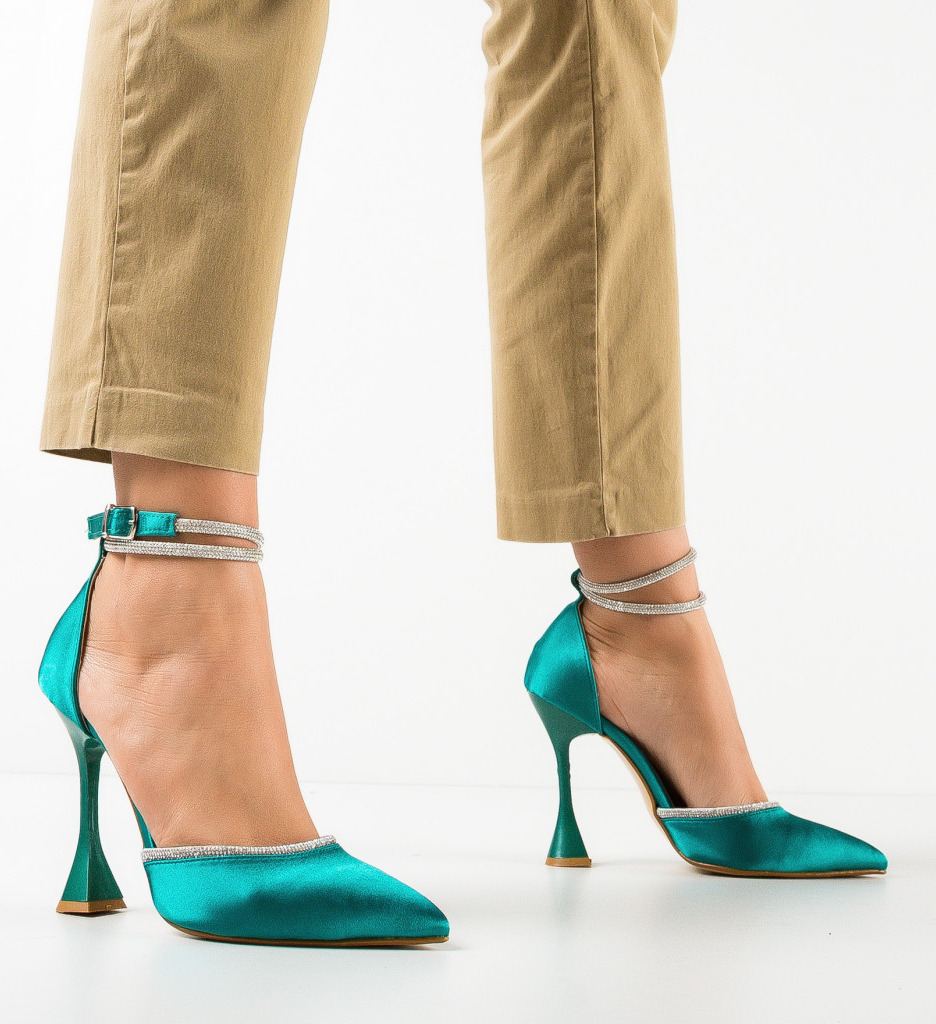 Pantofi Shug Verzi cu Toc - Eleganță și Stil - imagine 3