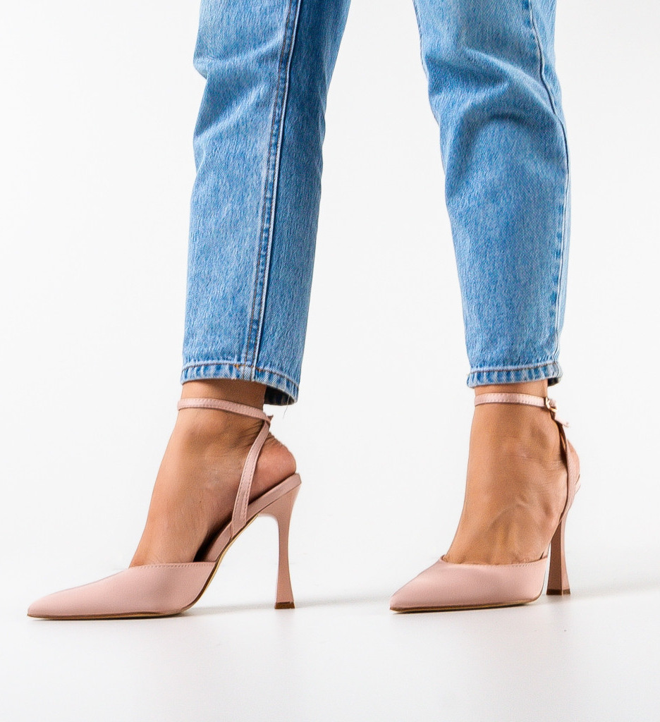 Pantofi cu toc Lizor Bej - Eleganți și Moderni - imagine 3