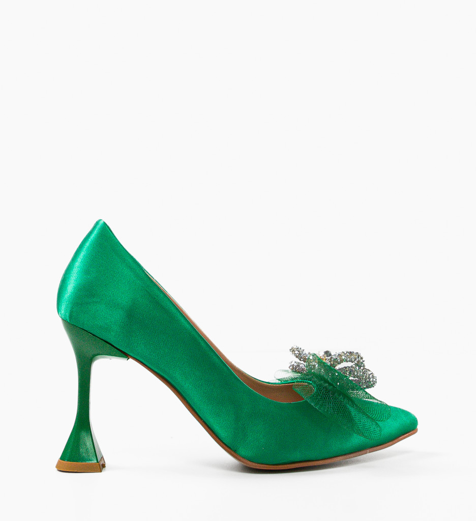 Pantofi Dydyan Verzi Eleganți cu Toc - imagine 5