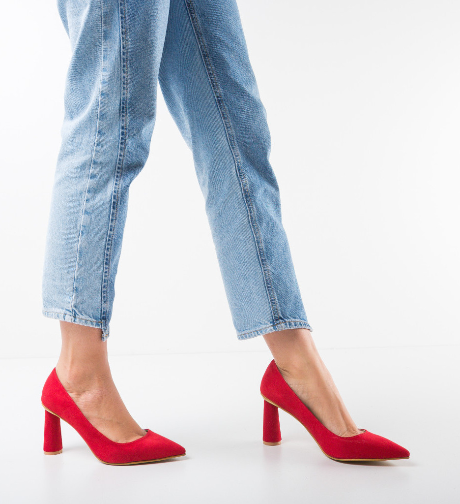Pantofi Alogolo Rosii cu Toc - Eleganță Maximă - imagine 3