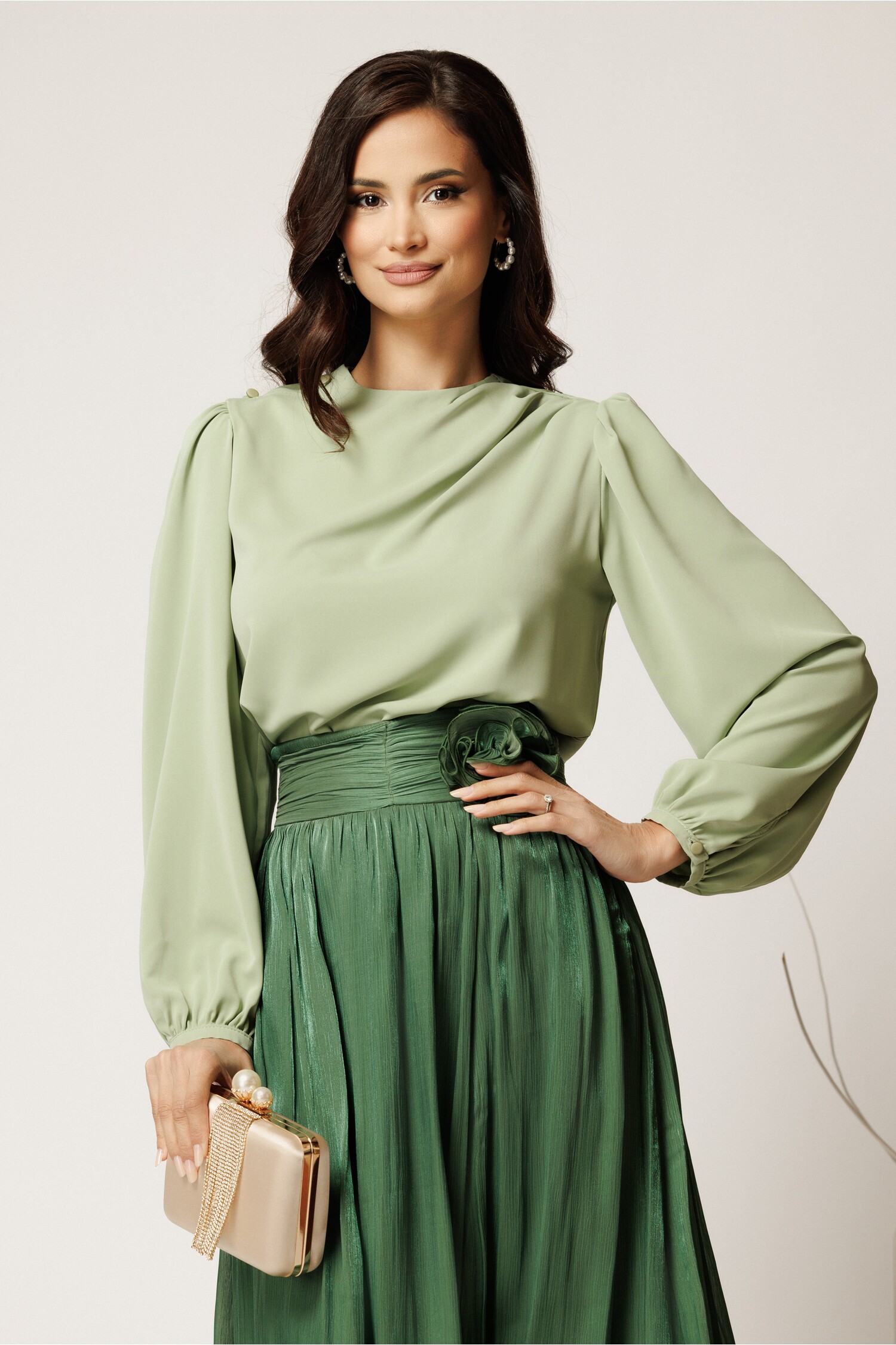Bluza DY Fashion Verde Mint Elegantă