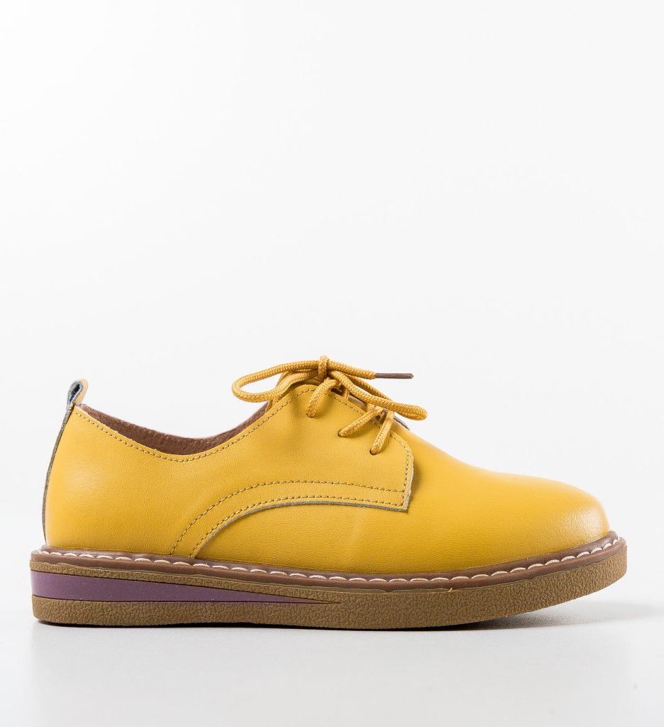 Pantofi Casual Doria Galbeni - Confort și Stil - imagine 4