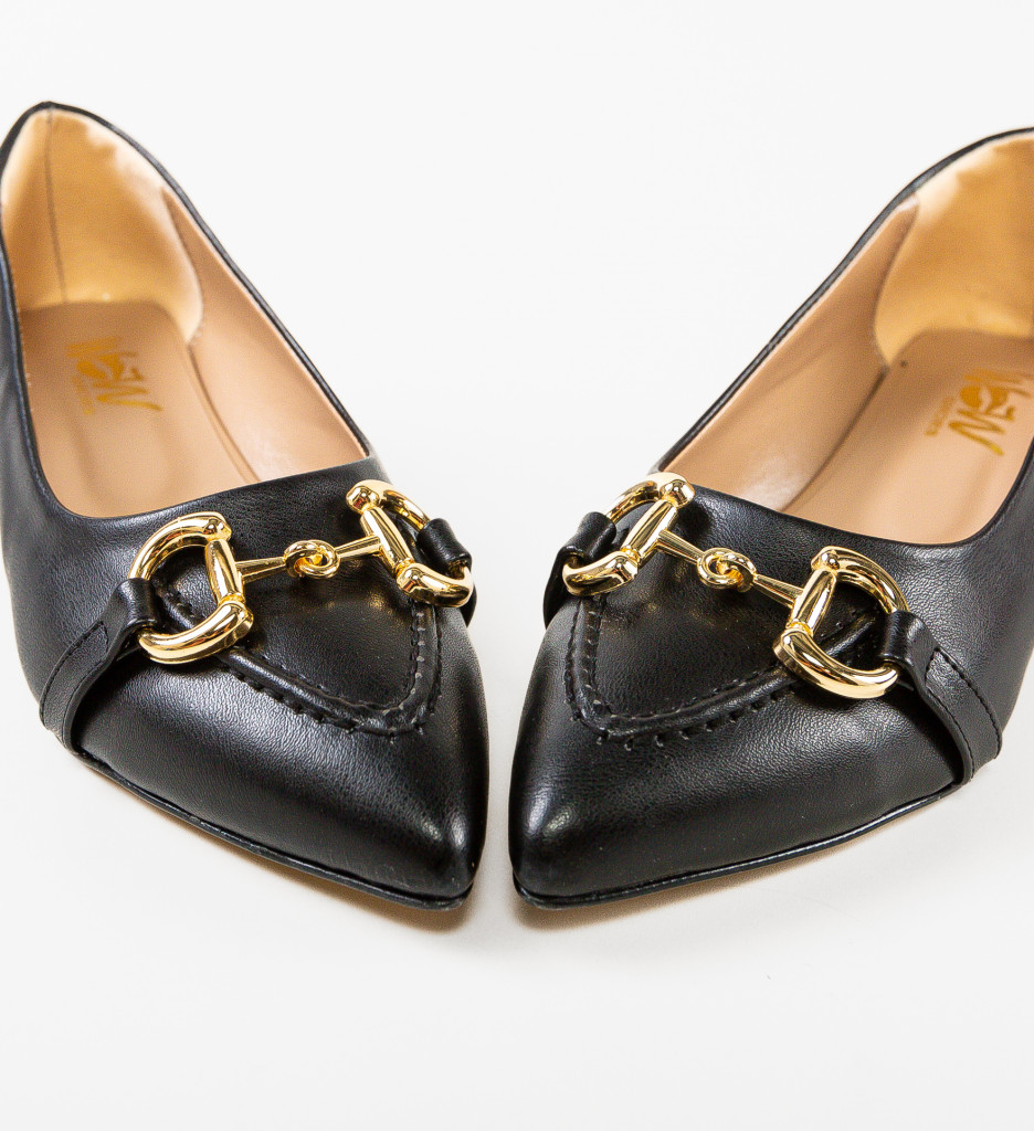 Pantofi Lipse Negri Eleganți cu Toc - imagine 10