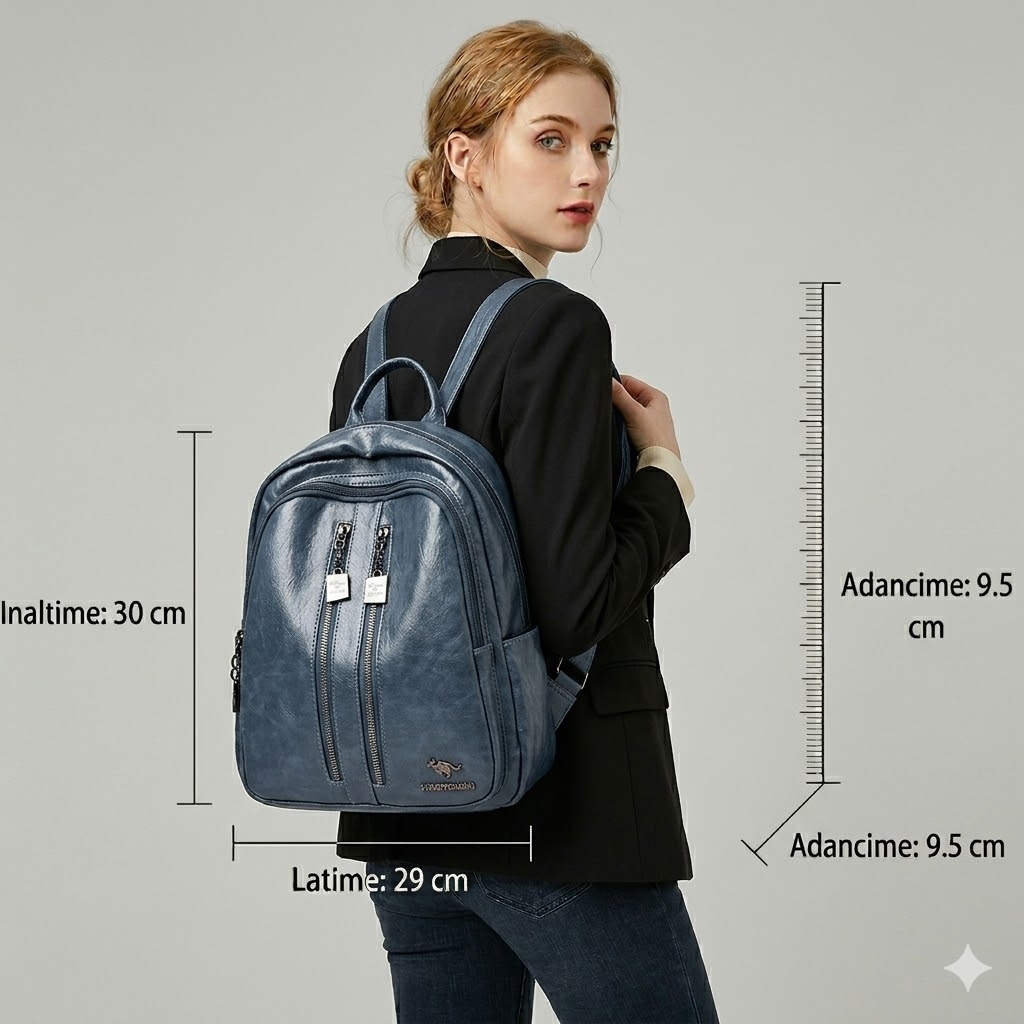 Rucsac Dama Delis Hudson Albastru, Elegant si Practic - imagine 2
