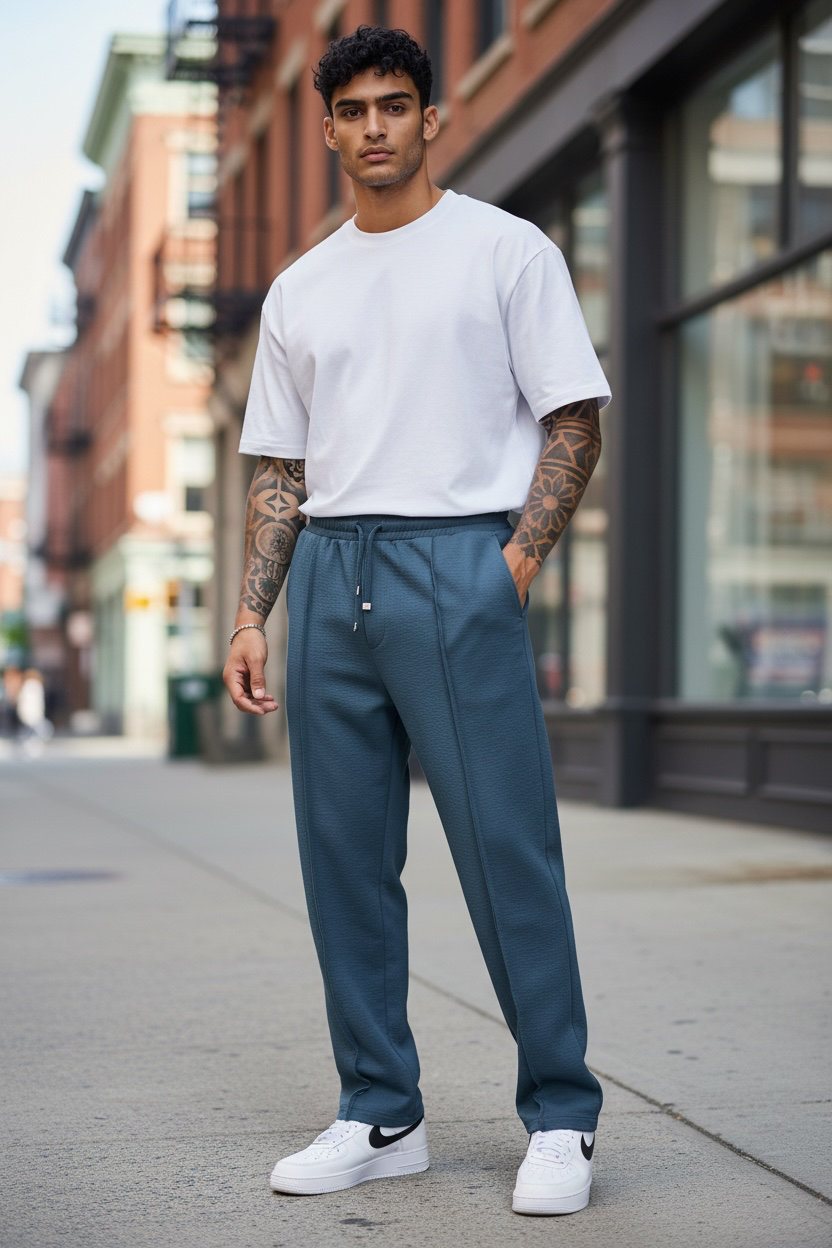 Pantaloni de trening albastru 2585  D2-3.2