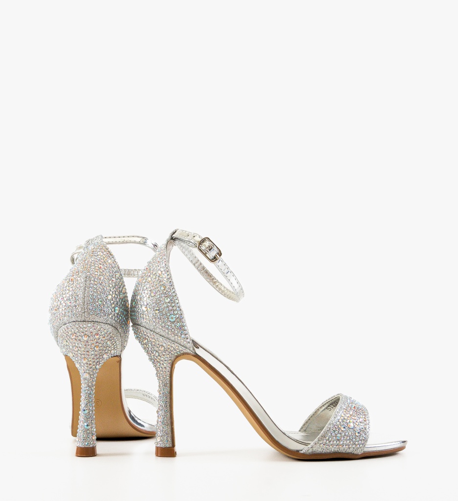 Sandale cu Toc Bryn Argintii | Eleganță Asigurată - imagine 5