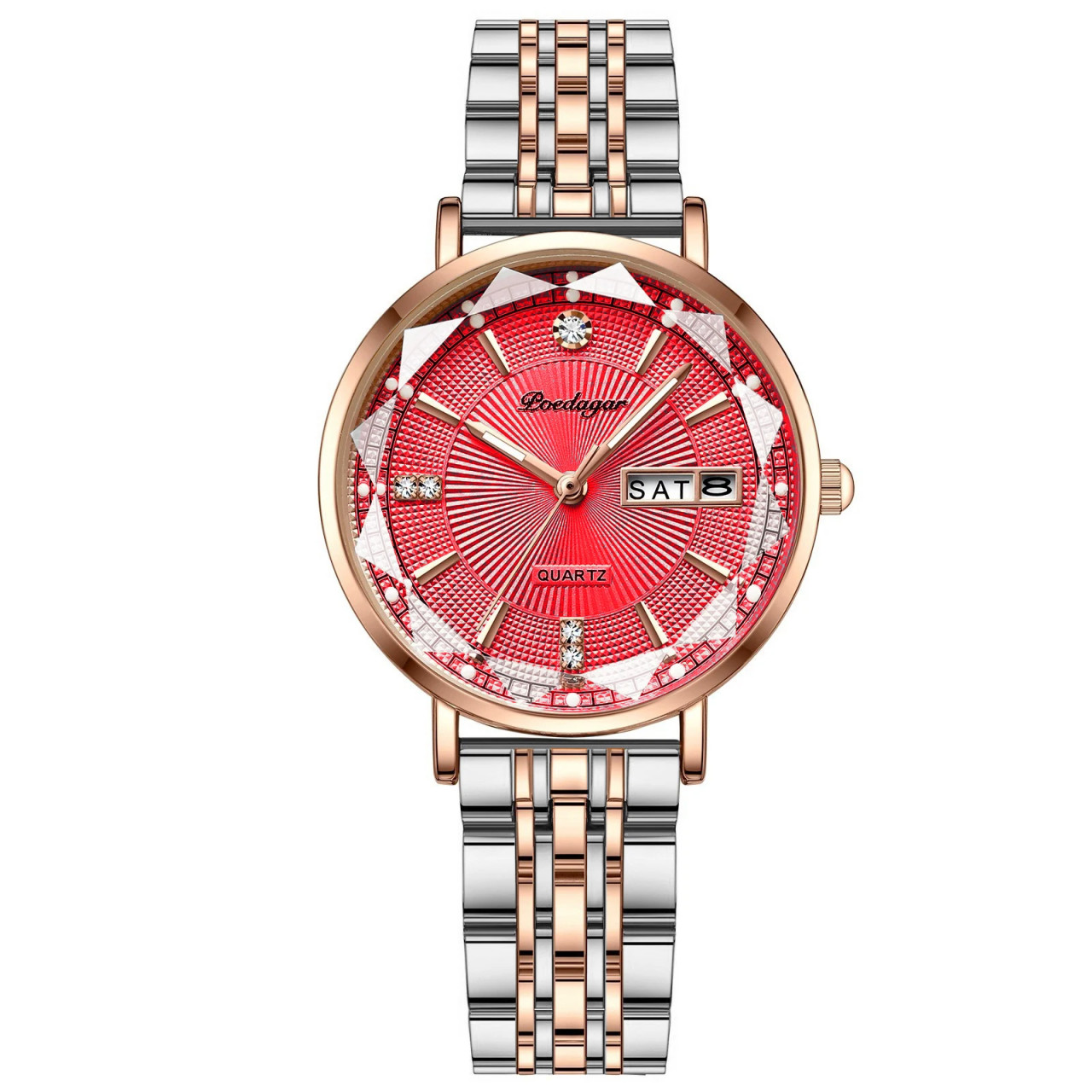 Ceas Dama Poedagar CS1375 Argintiu-Rose Gold