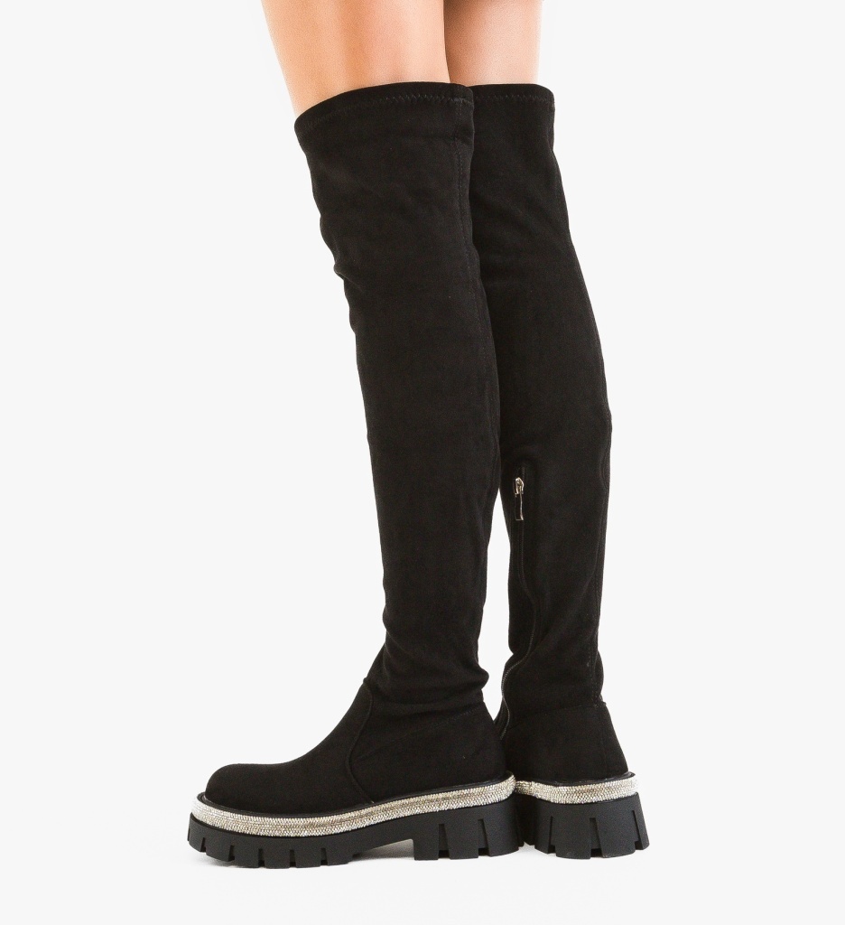 Cizme Dama Klippire Negre Depurtat - Stil Urban - imagine 2