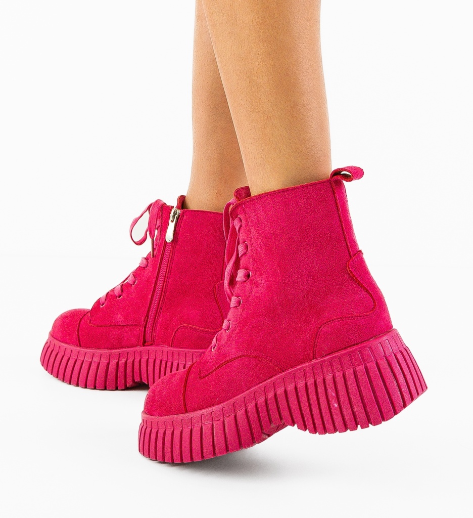 Ghete Dama Frocher Fuchsia - Eleganță și Stil - imagine 2