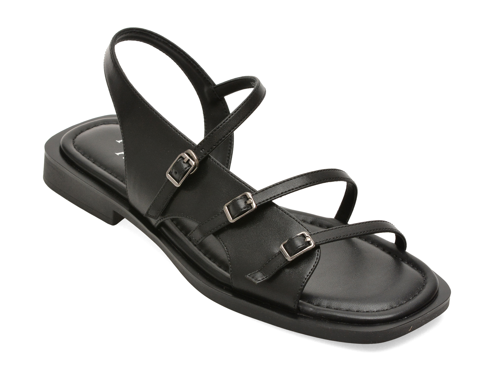 Sandale FLAVIA PASSINI negre din piele naturală