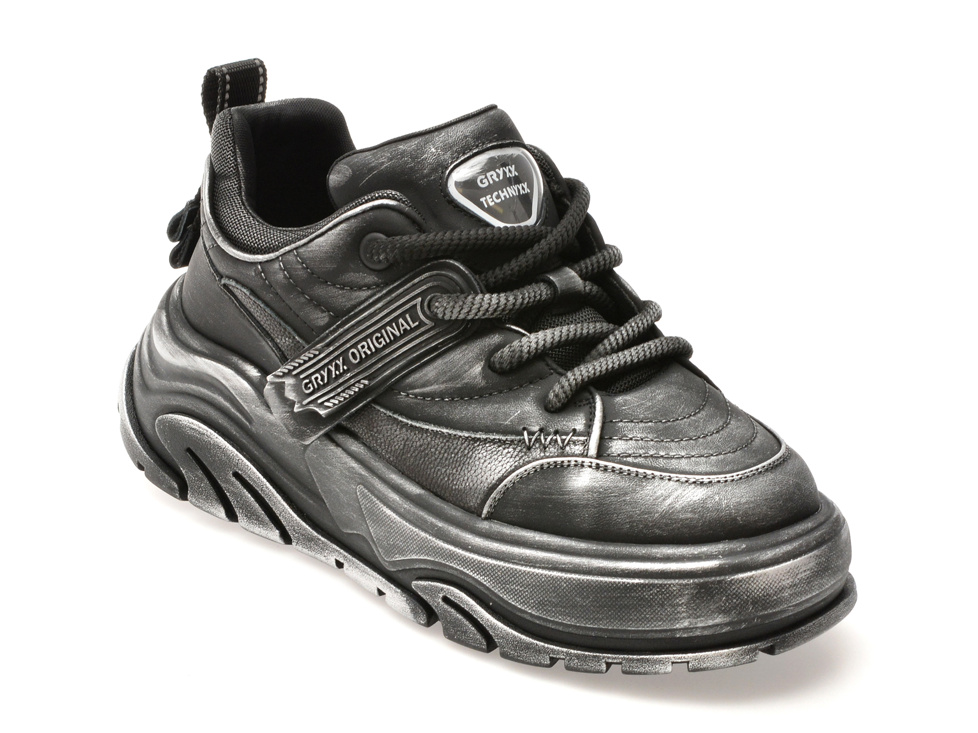 Pantofi Sport Gryxx Negri Piele Naturală