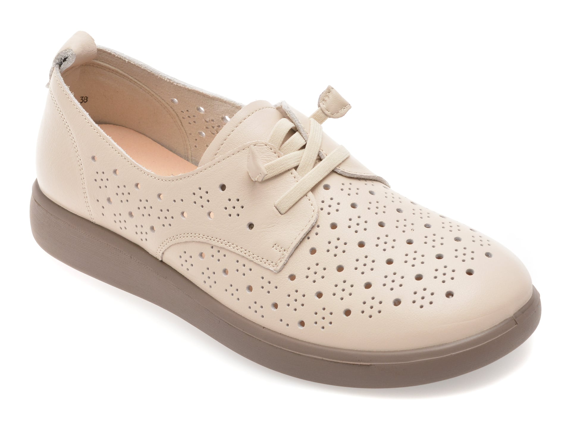 Pantofi Flavia Passini bej din piele naturală