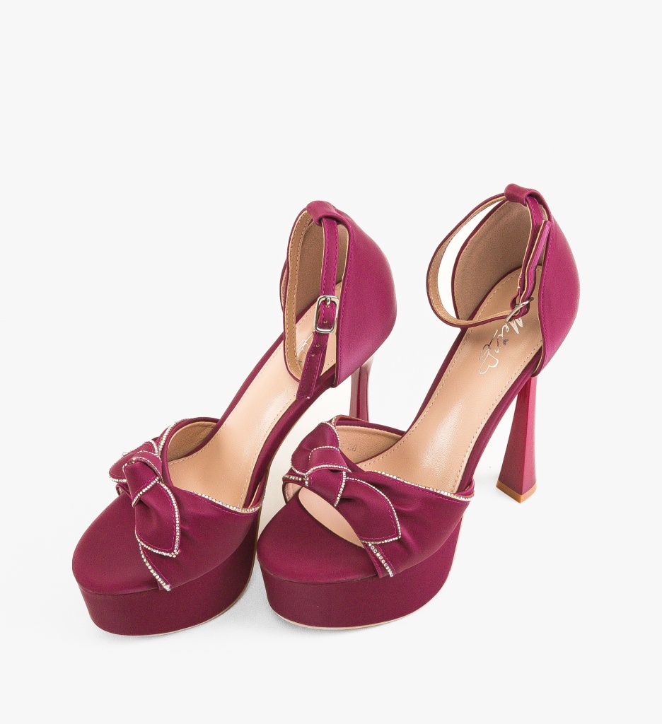 Sandale cu Toc Lavra Grena | Eleganță și Stil - imagine 4
