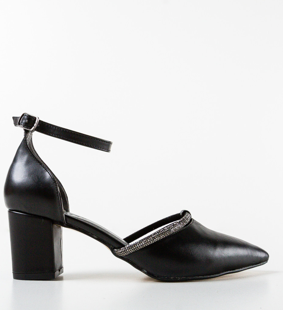 Sandale cu Toc Vayne Negre - Eleganță și Confort - imagine 5