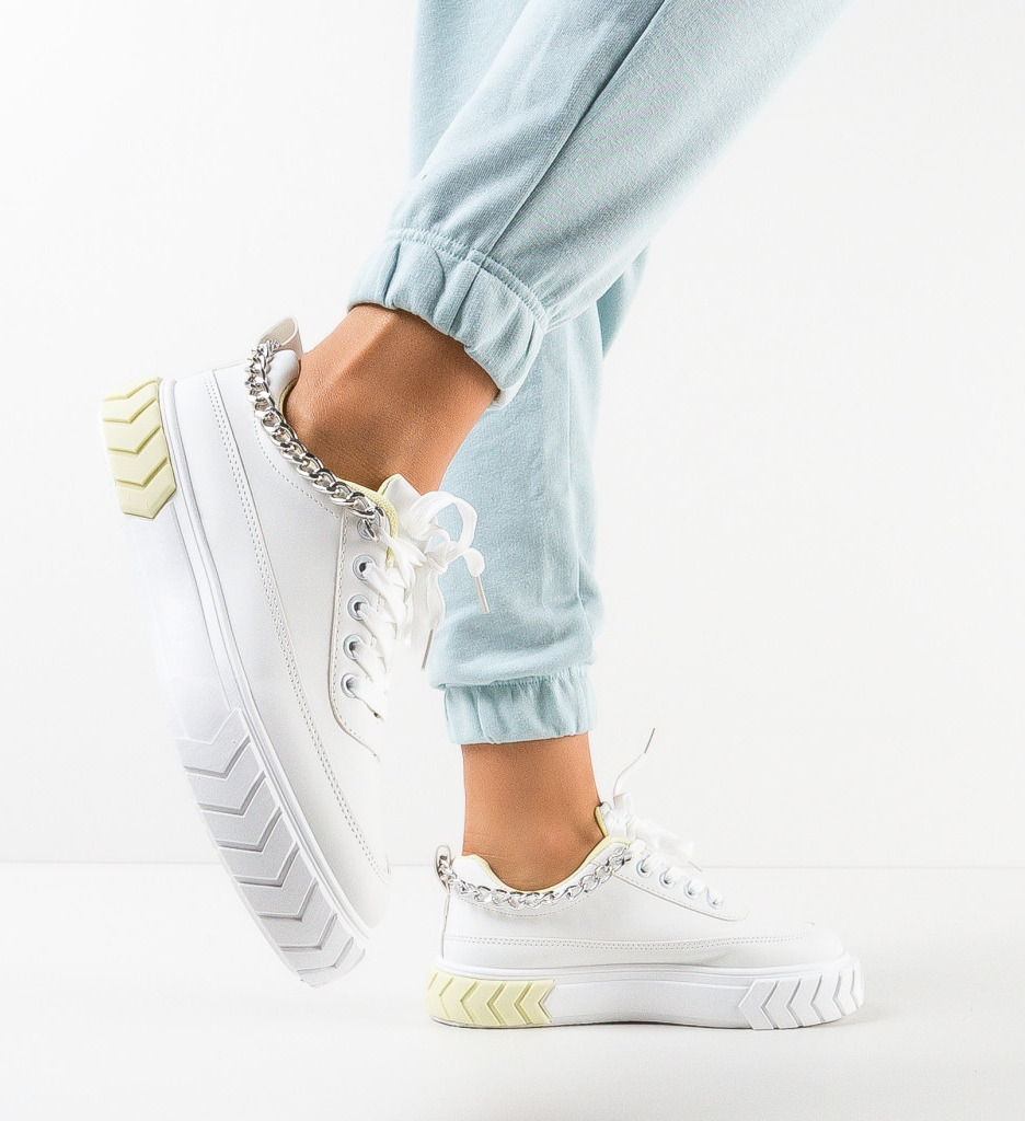 Sneakers Dama Galbeni Confort Sport