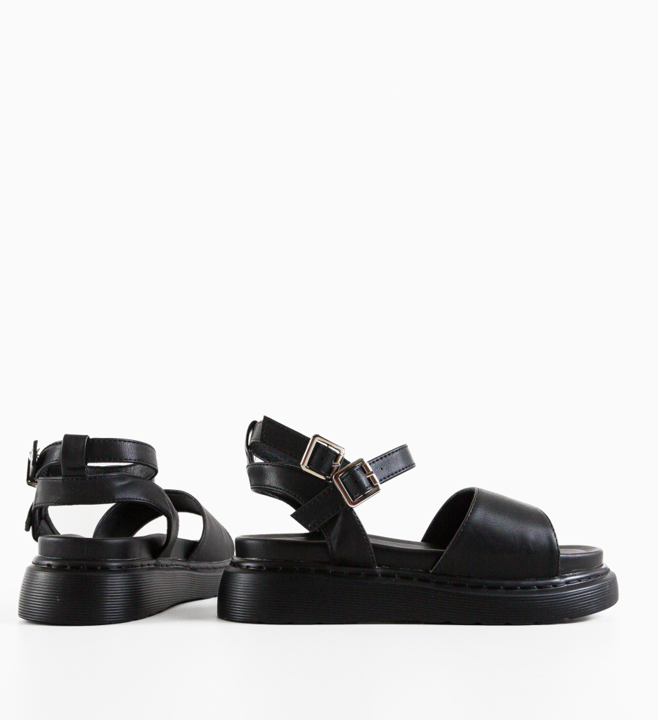 Sandale Dama Sliema Negre | Eleganță și Stil - imagine 4