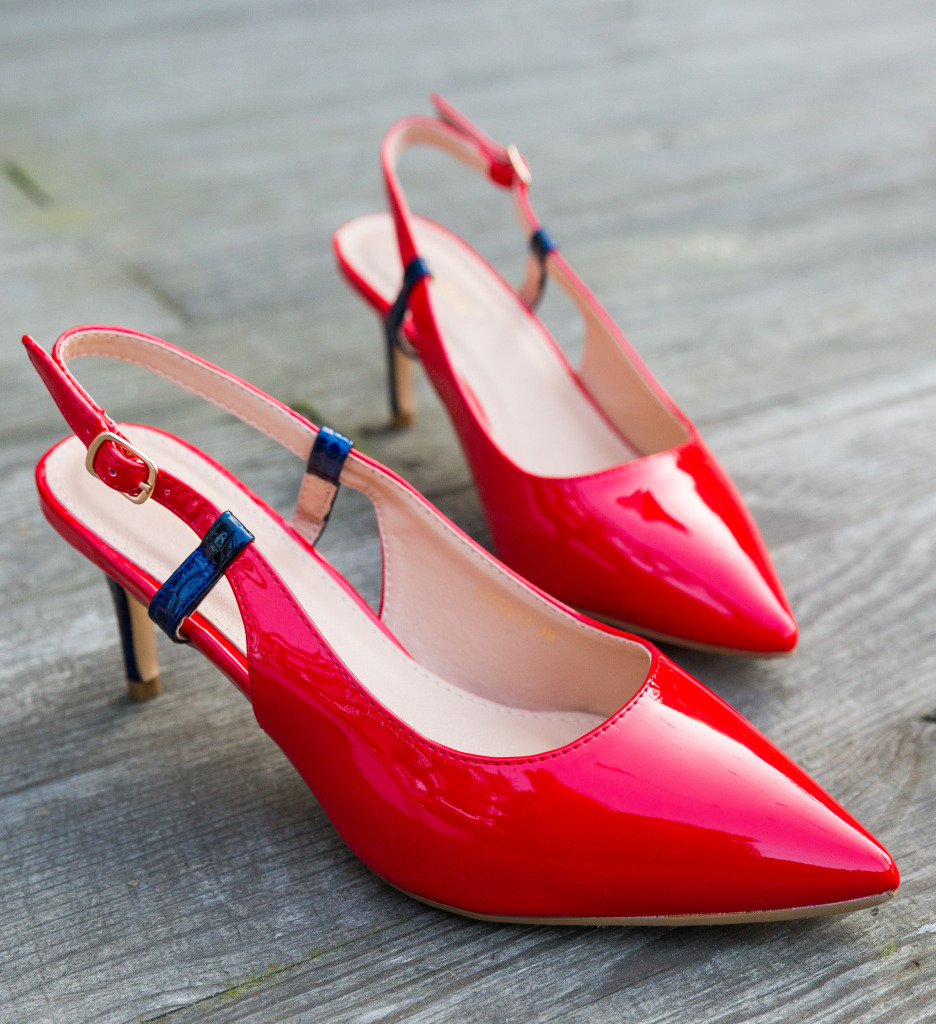 Pantofi Haraj Rosii - Stil Urban Eleganți - imagine 6