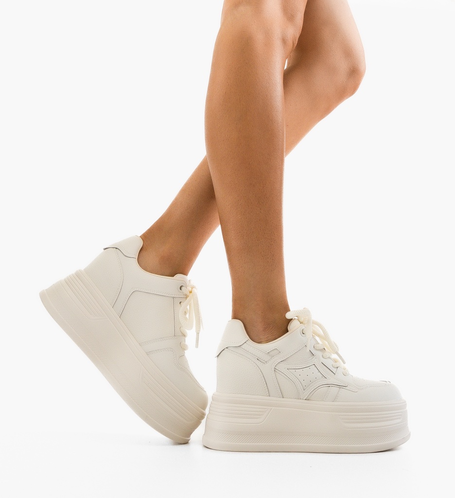 Sneakers Dama Dibby Bej - Confort și Stil - imagine 3